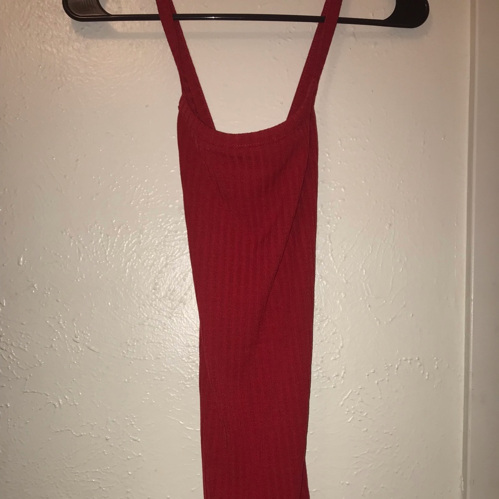 ✧red criss cross dress✧